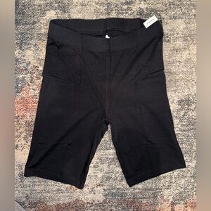 Old Navy 10 Inch High Waisted Black Biker Shorts - NWT